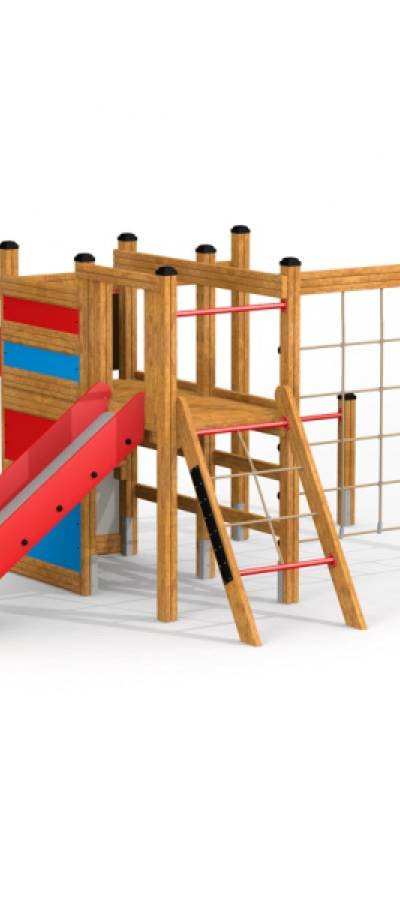 Kramladen Klettergerüst mit Rutsche