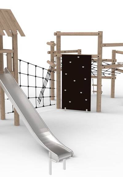 Klettersystem mit Rutsche
