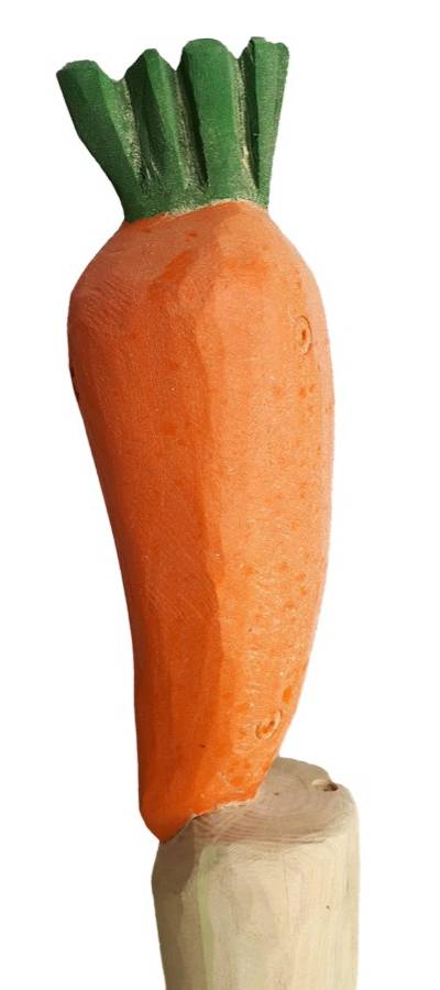 Pfostenkopf/Schnitzfigur Karotte -