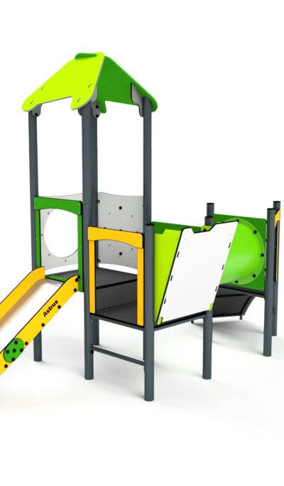 11071 Turm mit Rutsche, Kletterwand, Sprossenleiter und Rutsche