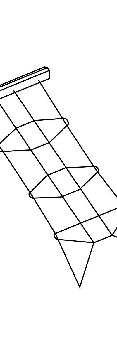 Schräges Kletternetz für Plattformen