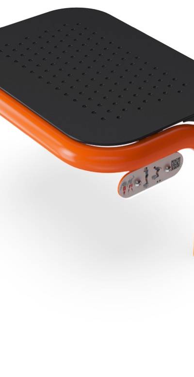 Step, 40 cm PU Stahl FAZ30201