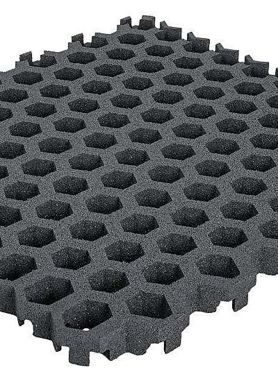 Rasengitterplatte Hexagon 65 mm grau