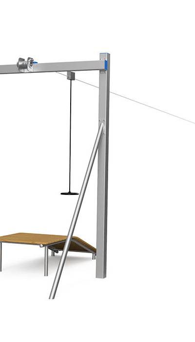 Seilbahn mit Startrampe 25 m