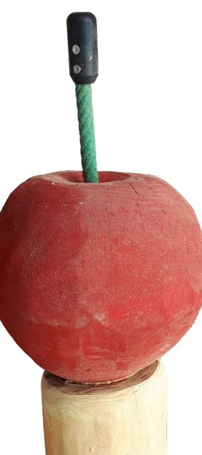 Pfostenkopf/Schnitzfigur Apfel -
