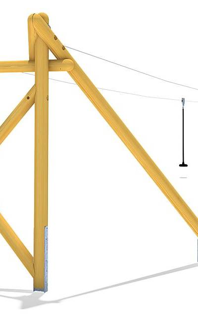 Seilbahn Montana Duo 30 m für Hügelverbau