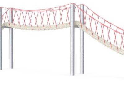 Seilnetzbrücke mit PP-Kokostau, 12 m COR63120