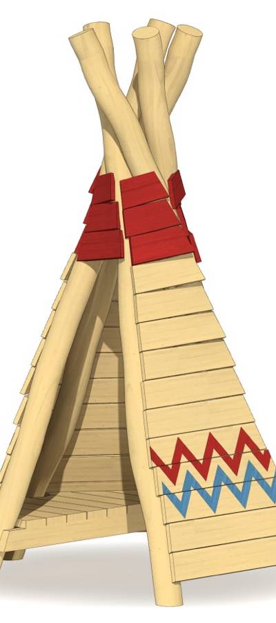 Tipi Apache mit Stammeszeichen
