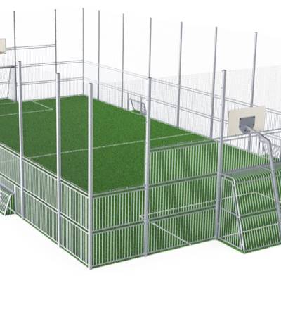 MUGA, 12 x 24 m, Seitenhöhe 5 m, Stahl FRE600701