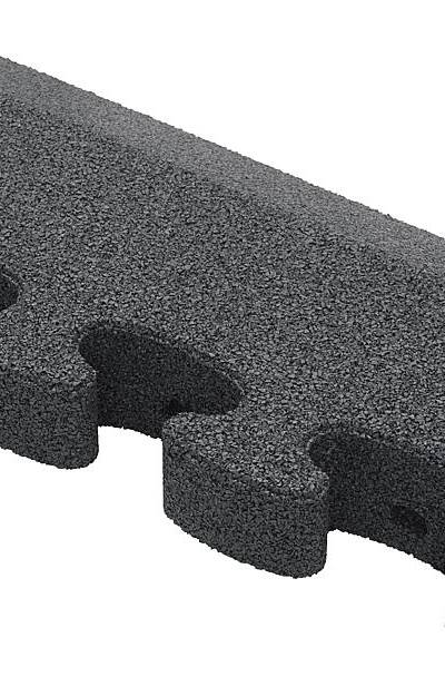 Puzzle Mat 3D Randplatte angeschrägt ohne Zwischenelement 80 mm grau