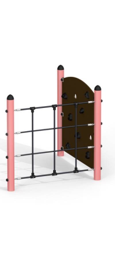 Versteckte Ecke - Kletterwand mit Kletternetz