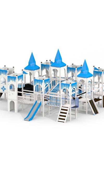 Winterschloss Spieltürme mit Rutsche