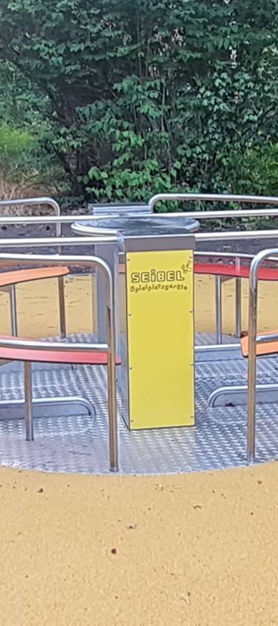 Rollstuhlfahrer-Karussell mit Rollstuhlführung -