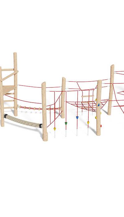 Spielturm-Kombination Robinie, Podesthöhen 150/180 cm, Rutsche Edelstahl, mit Feuerwehrstange