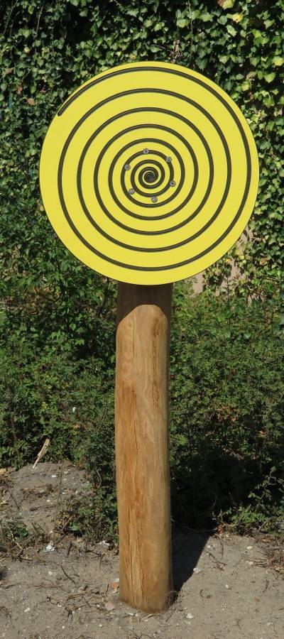 Drehspiel HPL Ø60cm, Spirale, mit 1 Pfosten