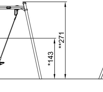 KOMPAN Nestschaukel Schalennest H:2,5m