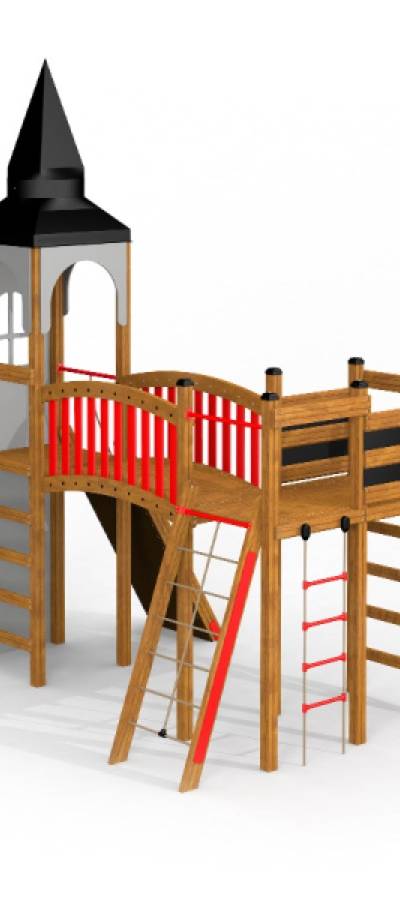 Alcazar Spielturm mit Klettergerüst