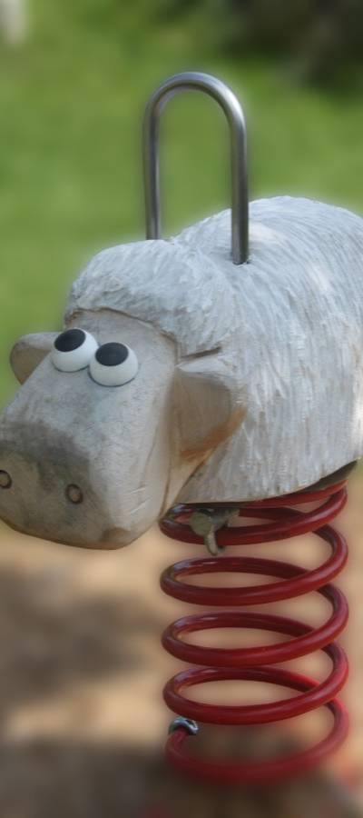 Wippgerät Schaf Wolle