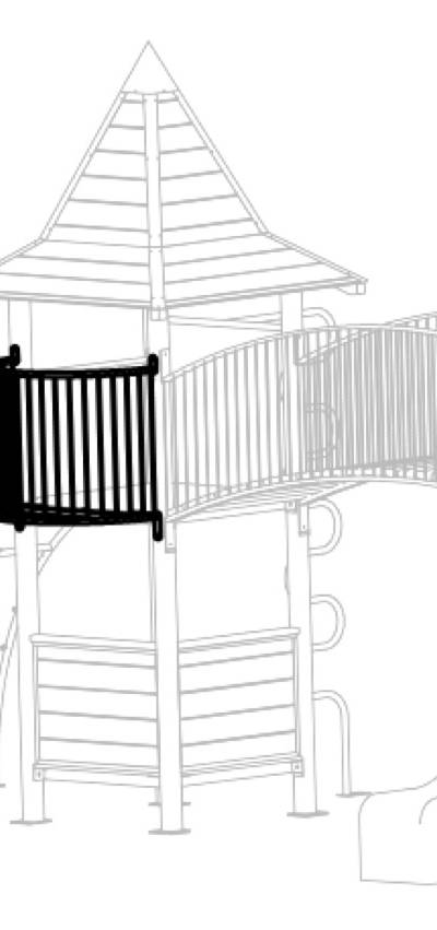 Balkon für Turm aus Fichte
