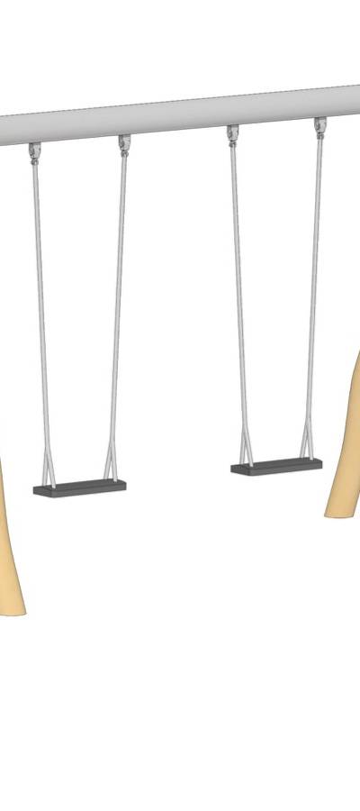 Schaukel 2-fach LH250cm, Querrohr Stahl verzinkt