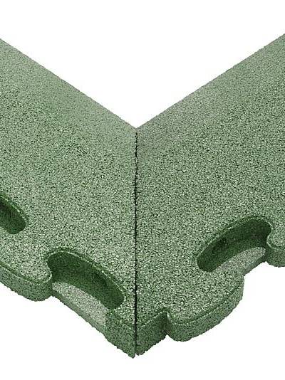 Puzzle Mat 3D Eckplatte neg. m. Zwischenelement 45 mm grün