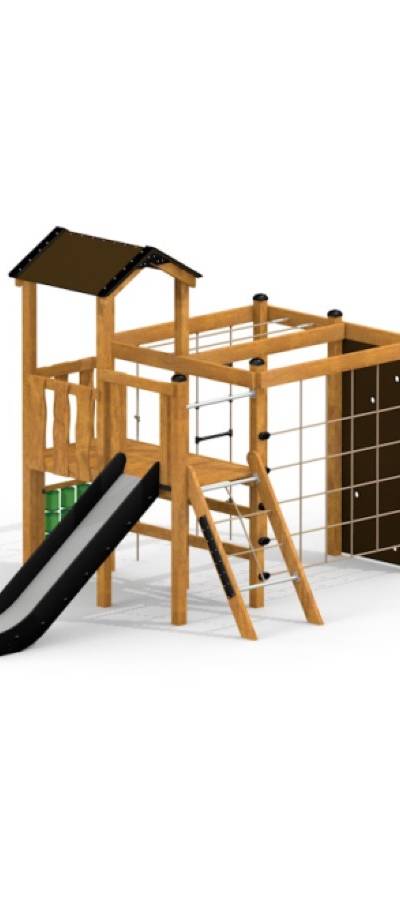 Kletterturm mit Rutsche