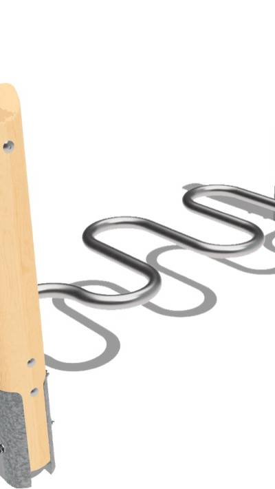 Balancierelement Schlange mit Edelkastanienpfosten