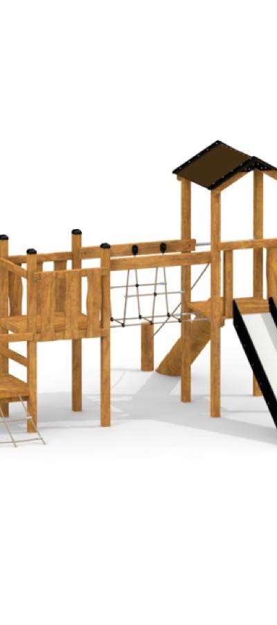 Triangle Spielturm mit Rutsche
