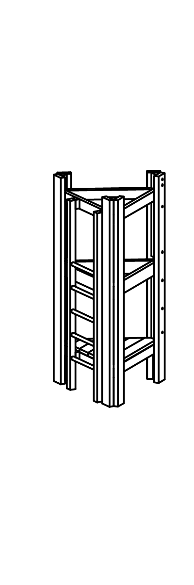 Dreieckhütte mit Leiter