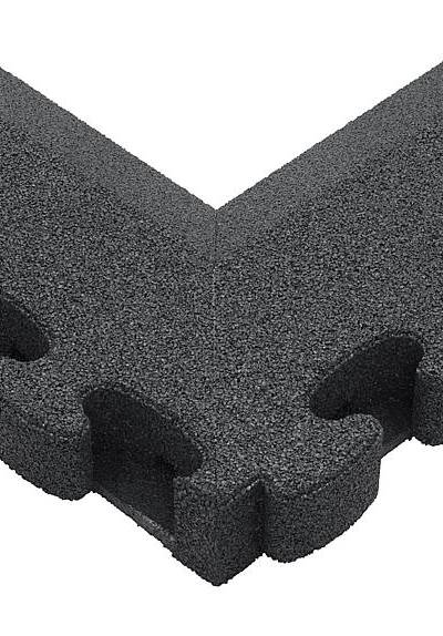 Puzzle Mat 3D Eckplatte neg. m. Zwischenelement 80 mm grau