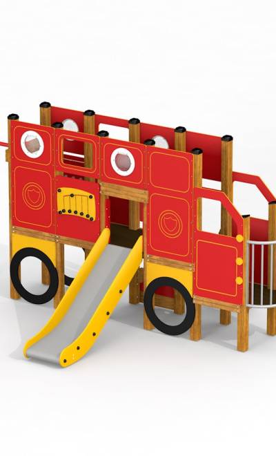 Grosser Truck Spielhaus mit Rutsche