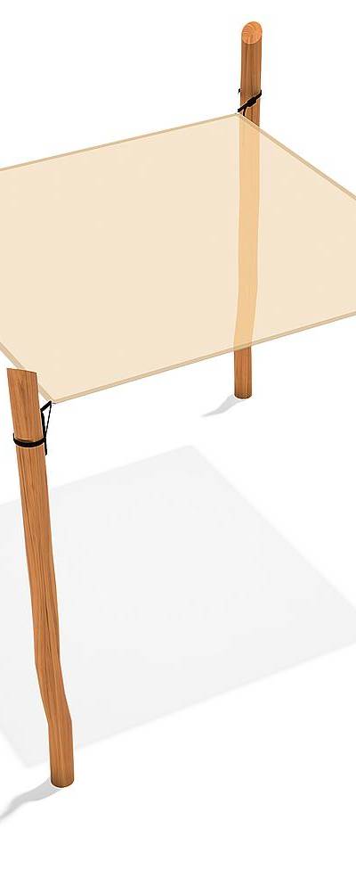 Sonnensegel komplett Sonya 3x3 m