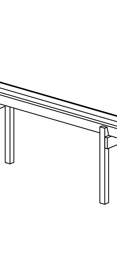 Wasserrinne massiv