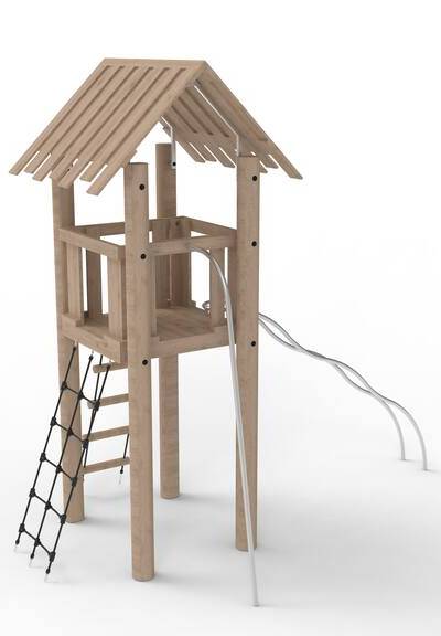 Turm mit Kletterelementen