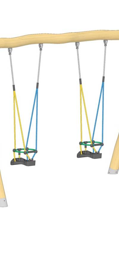 Schaukel 2-fach LH210cm, 2 Kleinkind-Schaukelsitze