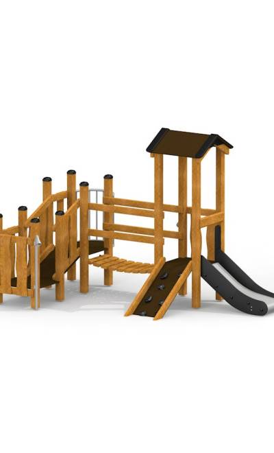 Smart Spielturm mit Rutsche