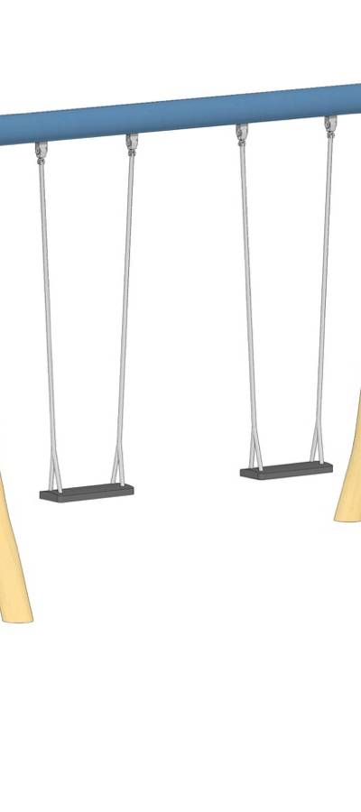 Schaukel 2-fach LH210cm, Querrohr Stahl verzinkt und pulverbeschichtet