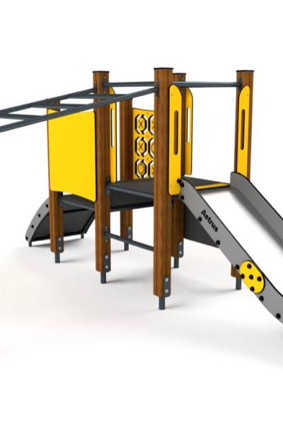 10026 Hangelanlage mit Rutsche und Mini-Kletterwand