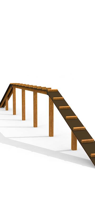 Hundeleiter mit Brücke