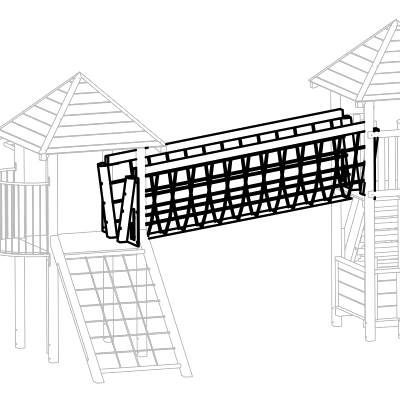 Netzbrücke aus Edelkastanie