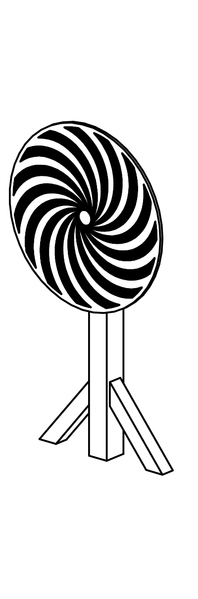 Rotierende Scheibe: Spirale