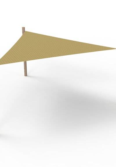 HDPE-Sonnensegel-System 1 Segel (4.2x4.2x4.2 m) + 3 Pfosten