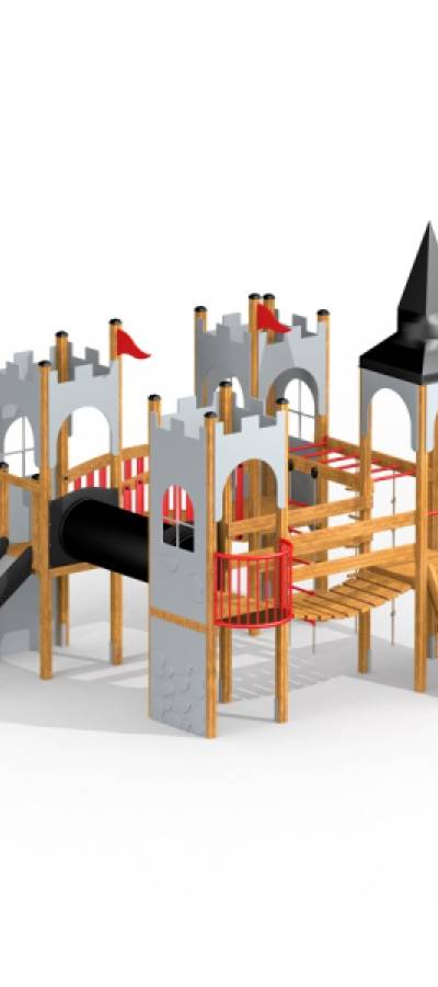 Spieltürme Schloss Camelot mit Rutsche