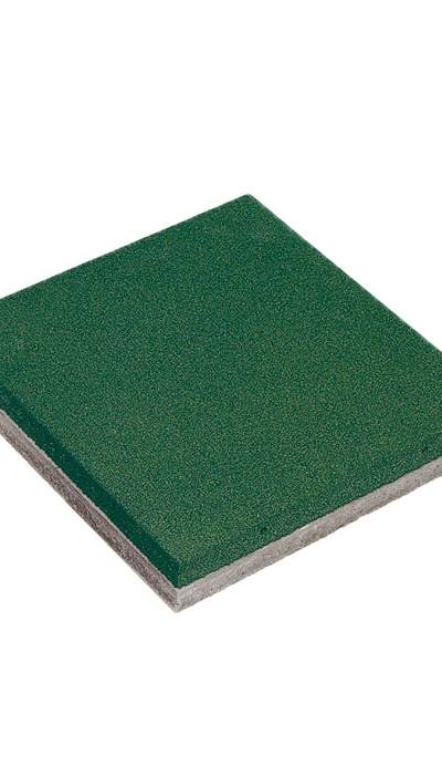 Gummi-Betonplatte 105 mm grün, Fallhöhe bis 180 cm