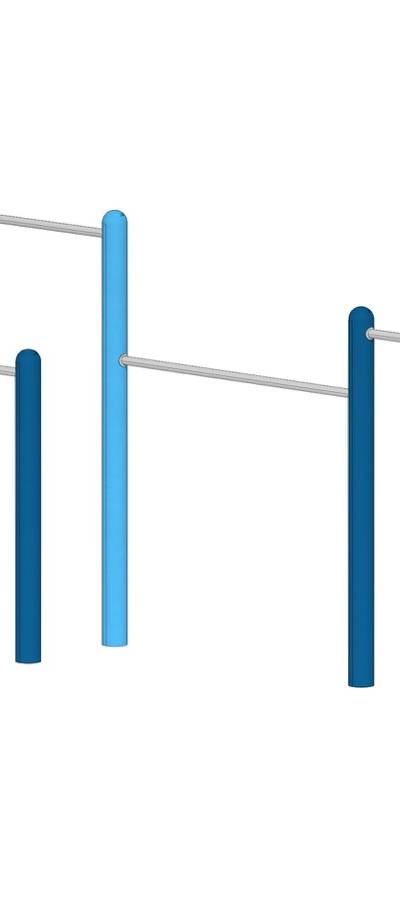 Stufenbarren mit Zweifachreck