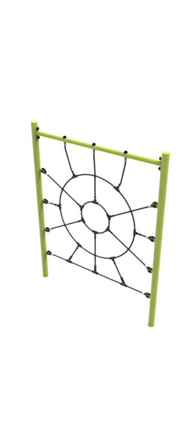 Kletterwand Spinnennetz aus Seilen