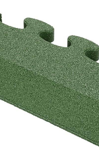 Puzzle Mat 3D Randplatte angeschrägt mit Zwischenelement 60 mm grün