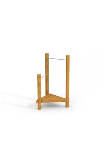 Gymnastic Bar w/ Wooden Deck
