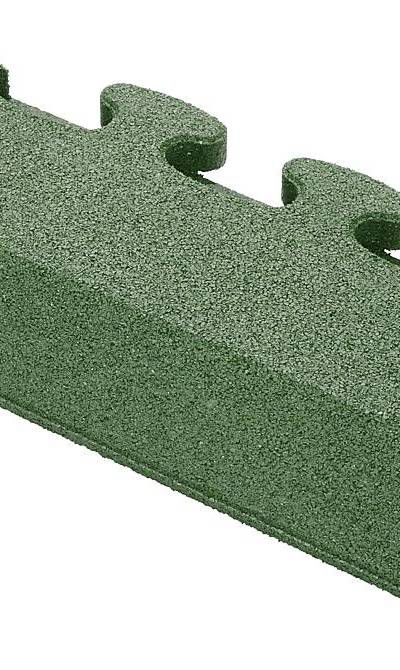 Puzzle Mat 3D Randplatte angeschrägt mit Zwischenelement 45 mm grün