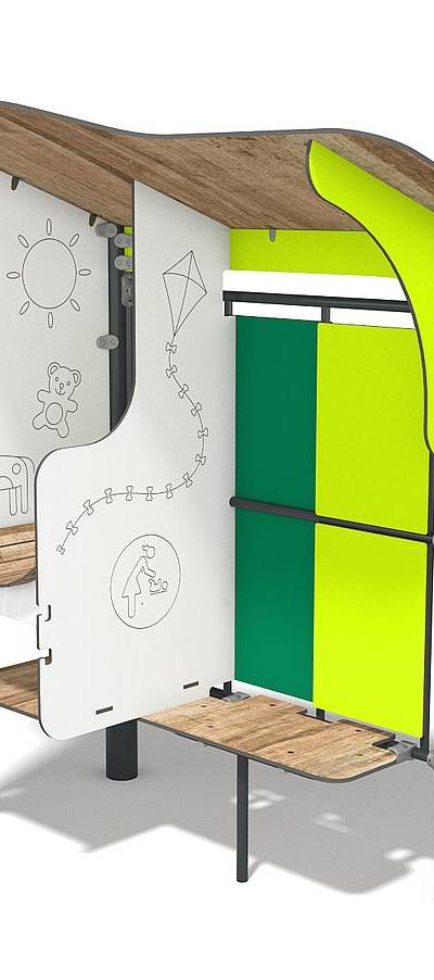 Urbaniq Pavillon klein mit Wickeltisch